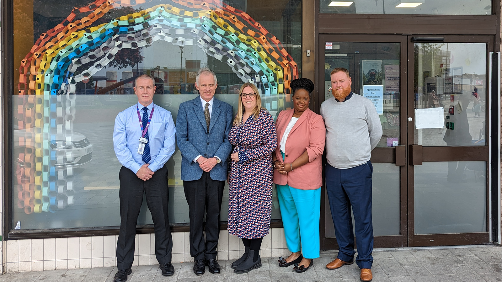 The Interventions Alliance team hosting Lord Ponsonby, Shadow Home Office Minister, to their CFO Activity Hub in Chatham.